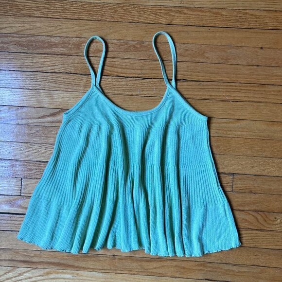 MNG CROP SWING TOP SIZE SMALL-MINT GREEN KNIT TOP - Picture 5 of 7